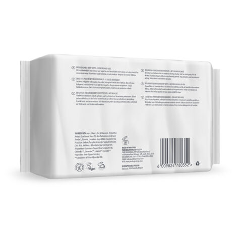 Pure Beginnings BIODEGRADABLE BABY WIPES WITH ORGANIC ALOE 64 Pack-2