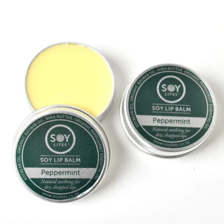 SOYLITES ZESTY PEPPERMINT LIPBALM Add a little tingle of mint to your lips with this fresh, zesty balm. Enlivening for your lips.