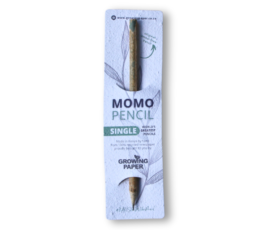 Growing Paper HB MOMO Eco Pencil X1 With seeded Paper Backing Card 01