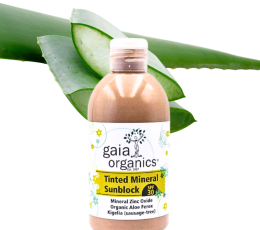 Gaia Organics Tinted Mineral Sunblock SPF30 250ml